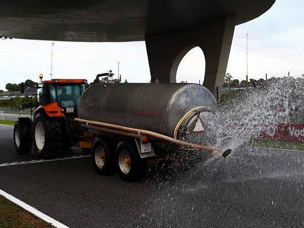 Traktor, Regentest, Bewässerung
