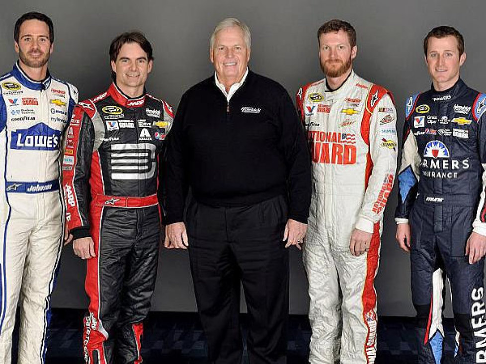 Jimmie Johnson, Jeff Gordon, Rick Hendrick, Kasey Kahne, Dale Earnhardt Jun.