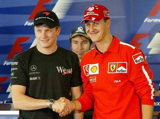 Titel-Bild zur News: Michael Schumacher, Kimi Räikkönen