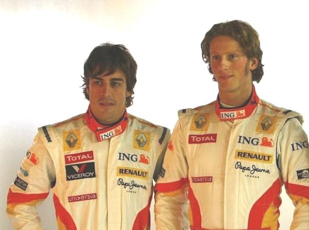Titel-Bild zur News: Fernando Alonso, Romain Grosjean