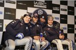 Jari-Matti Latvala, Sebastien Ogier und Andreas Mikkelsen 