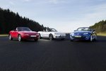 Drei Generationen Mazda MX-5 