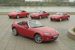 Drei Generationen Mazda MX-5 