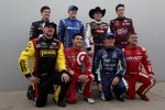 Die Rookies: Michael Annett (Baldwin), Kyle Larson (Ganassi), Cole Whitt (Swan), Justin Allgaier (HScott), Ryan Truex (BK), Parker Kligerman (Swan), Austin Dillon (Childress) und Richard Childress 