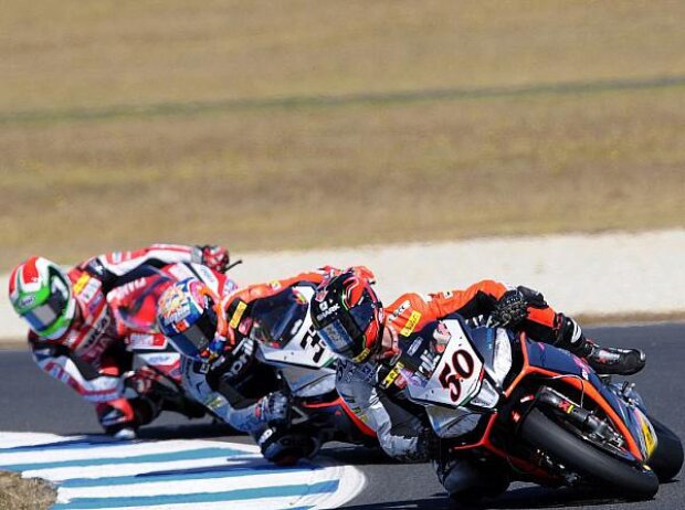 Sylvain Guintoli, Marco Melandri Sylvain Guintoli, Marco Melandri