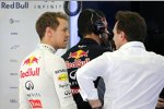 Sebastian Vettel (Red Bull) und Christian Horner 