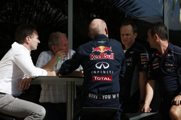 Christian Horner Adrian Newey Red Bull Infiniti Red Bull Racing F1 ~Christian Horner, Helmut Marko und Adrian Newey (Red Bull) ~ 