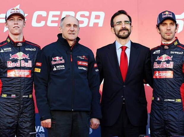 Titel-Bild zur News: Daniil Kwjat, Franz Tost, Daniel Ricciardo