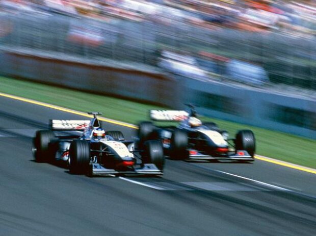 Titel-Bild zur News: Mika Häkkinen, David Coulthard, Melbourne 1998