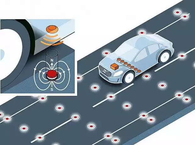 Volvo hat Magneten zur Spurhaltung erprobt Titel-Bild zur News: Volvo hat Magneten zur Spurhaltung erprobt