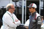 Manager Didier Coton mit Esteban Gutierrez (Sauber) 