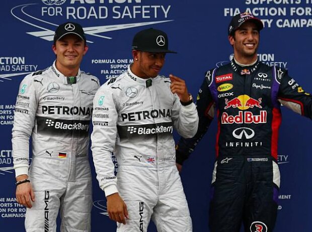 Titel-Bild zur News: Lewis Hamilton, Daniel Ricciardo, Nico Rosberg