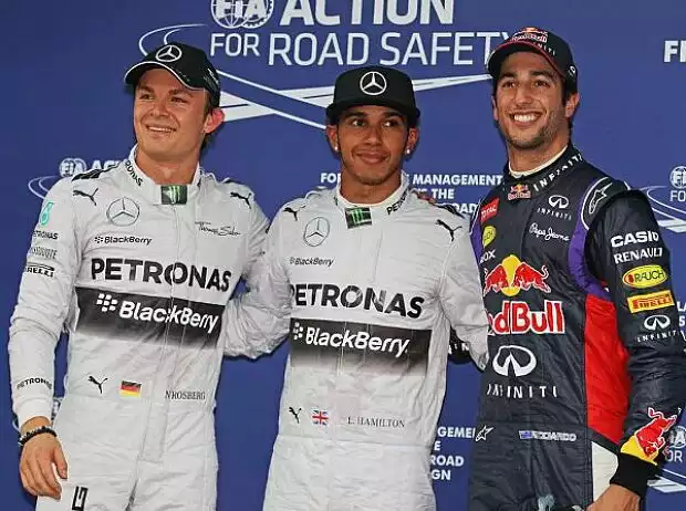 Nico Rosberg, Lewis Hamilton, Daniel Ricciardo Titel-Bild zur News: Nico Rosberg, Lewis Hamilton, Daniel Ricciardo
