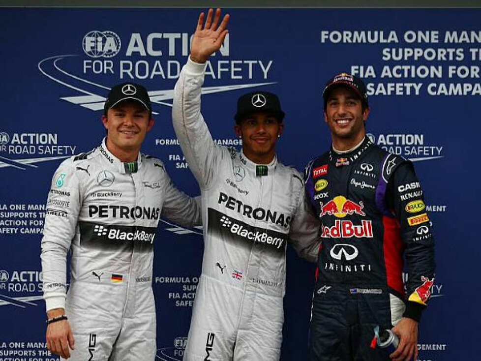 Lewis Hamilton, Daniel Ricciardo, Nico Rosberg