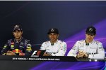 Daniel Ricciardo (Red Bull), Lewis Hamilton (Mercedes) und Nico Rosberg (Mercedes) 