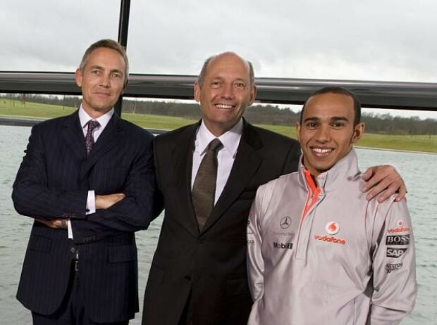 Martin Whitmarsh, Ron Dennis und Lewis Hamilton Martin Whitmarsh, Ron Dennis und Lewis Hamilton