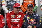 Kimi Räikkönen (Ferrari) und Sebastian Vettel (Red Bull) 