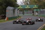 Pastor Maldonado (Lotus), Romain Grosjean (Lotus) und Sergio Perez (Force India) 
