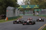 Pastor Maldonado (Lotus), Romain Grosjean (Lotus) und Sergio Perez (Force India) 