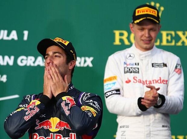 Titel-Bild zur News: Daniel Ricciardo, Kevin Magnussen
