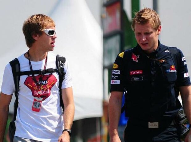 Sebastian Vettel und Tommi Pärmäkoski