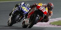 Bild zum Inhalt: Thriller in Katar: Marquez hält Rossi in Schach