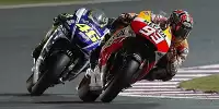 Bild zum Inhalt: Thriller in Katar: Marquez hält Rossi in Schach