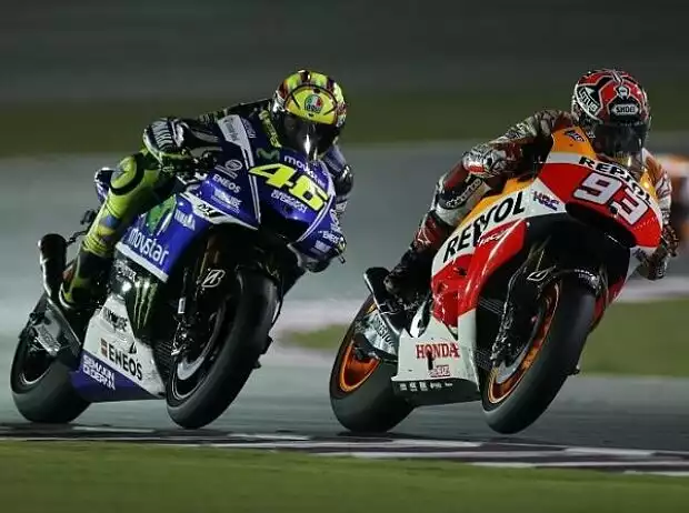 Titel-Bild zur News: Marc Marquez, Valentino Rossi