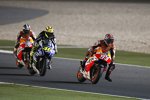 Marc Marquez vor Valentino Rossi und Daniel Pedrosa 