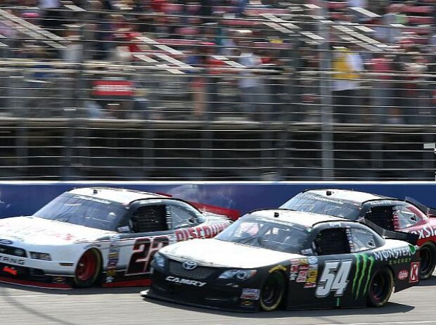 Joey Logano, Kyle Busch, Kevin Harvick