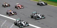 Nico Rosberg, Lewis Hamilton, Daniel Ricciardo, Kevin Magnussen