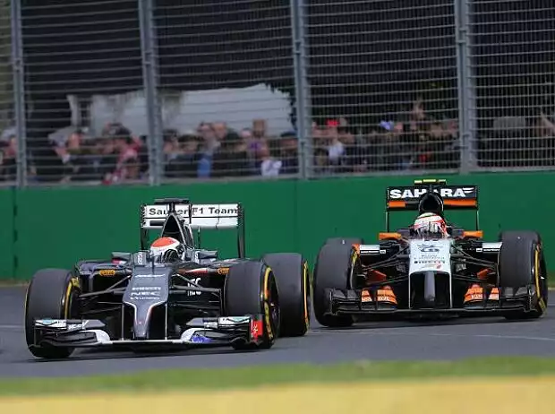 Adrian Sutil, Sergio Perez Titel-Bild zur News: Adrian Sutil, Sergio Perez