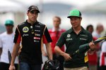 Pastor Maldonado (Lotus) und Kamui Kobayashi (Caterham) 