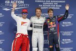Nico Rosberg (Mercedes), Sebastian Vettel (Red Bull) und Fernando Alonso (Ferrari) 