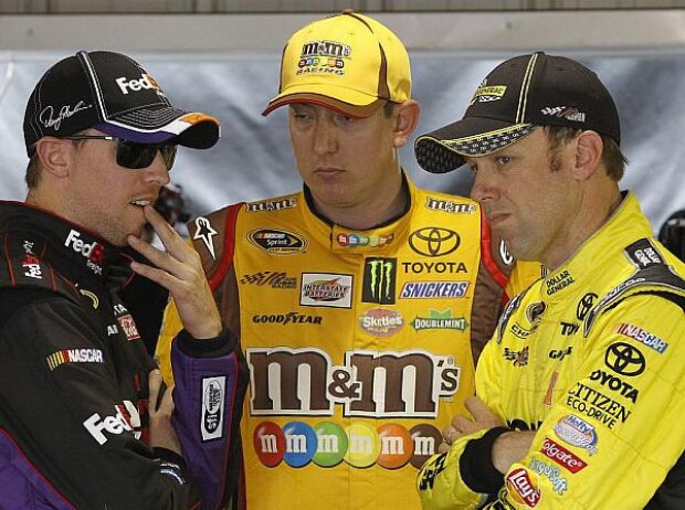 Denny Hamlin, Matt Kenseth, Kyle Busch Denny Hamlin, Matt Kenseth, Kyle Busch