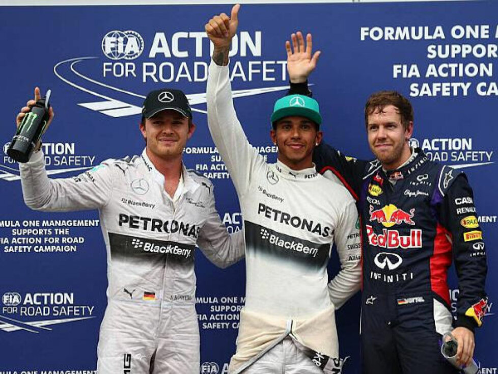 Lewis Hamilton, Sebastian Vettel, Nico Rosberg