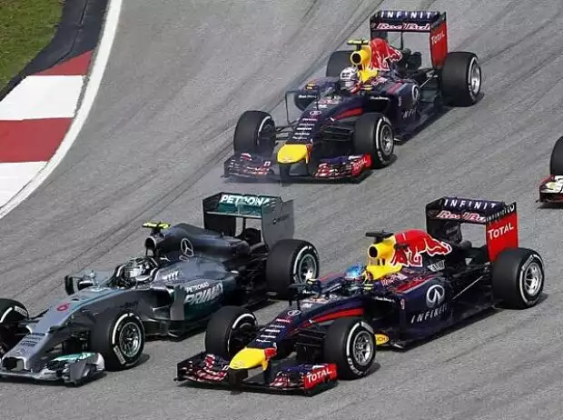 Nico Rosberg, Sebastian Vettel, Fernando Alonso, Kimi Räikkönen, Daniel Ricciardo, Nico Hülkenberg, Kevin Magnussen Titel-Bild zur News: Nico Rosberg, Sebastian Vettel, Fernando Alonso, Kimi Räikkönen, Daniel Ricciardo, Nico Hülkenberg, Kevin Magnussen