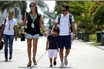 Felipe Massa (Williams) mit Rafaela und Sohn Felipinho