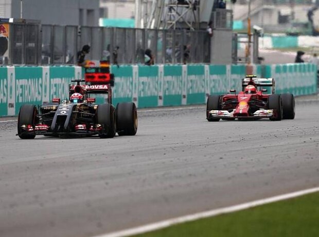 Titel-Bild zur News: Romain Grosjean, Kimi Räikkönen