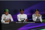 Sergio Perez (Force India), Lewis Hamilton (Mercedes) und Nico Rosberg (Mercedes) 