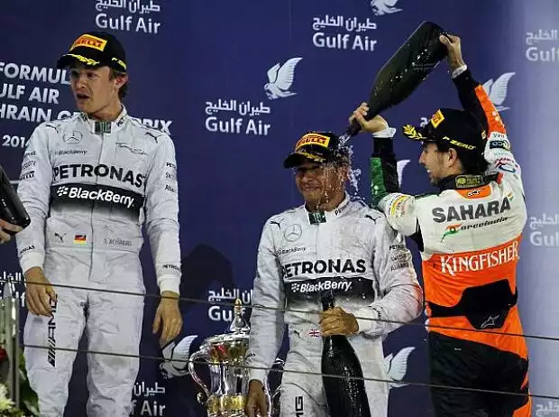 Nico Rosberg, Lewis Hamilton, Sergio Perez Titel-Bild zur News: Nico Rosberg, Lewis Hamilton, Sergio Perez