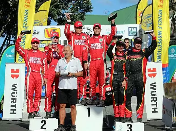 Skoda auf dem APRC-Podium in Neuseeland Titel-Bild zur News: Skoda auf dem APRC-Podium in Neuseeland