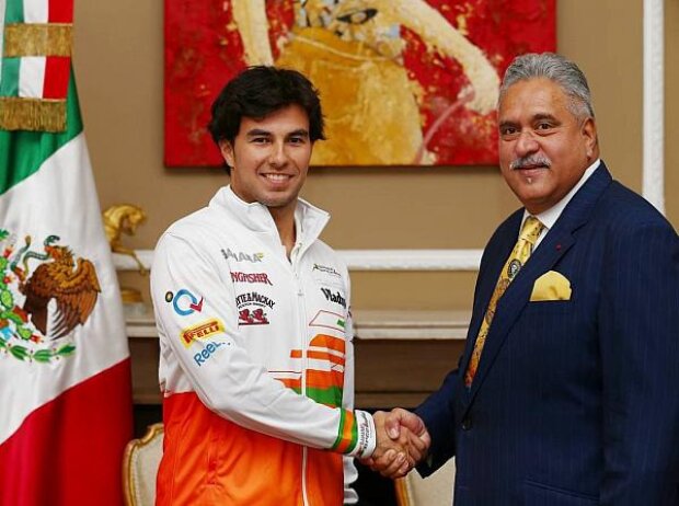 Sergio Perez, Vijay Mallya Sergio Perez, Vijay Mallya