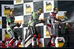 Loris Baz, Tom Sykes und Jonathan Rea 