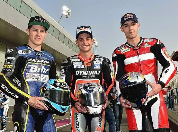 Marcel Schrötter, Sandro Cortese, Jonas Folger Titel-Bild zur News: Marcel Schrötter, Sandro Cortese, Jonas Folger