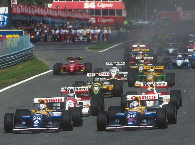 Titel-Bild zur News: Riccardo Patrese, Nigel Mansell, Gerhard Berger, Mika Häkkinen, Jean Alesi