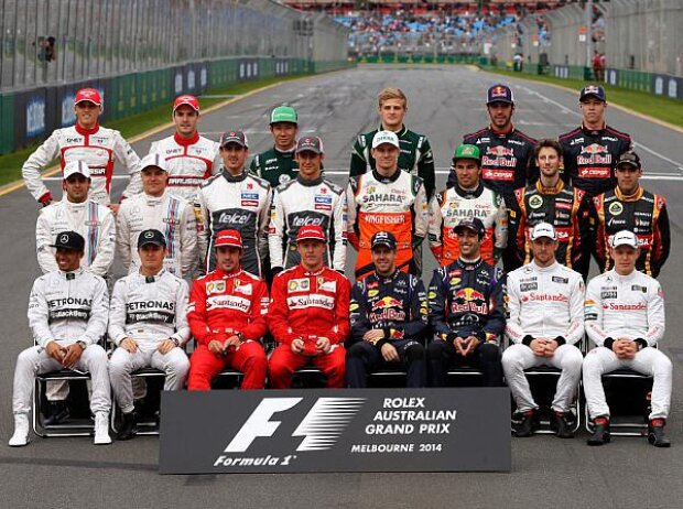 Titel-Bild zur News: Formel 1 2014 Fahrer Piloten alle Feld
