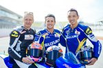 Kevin Schwantz, Randy de Puniet und Takayuki Aoki 