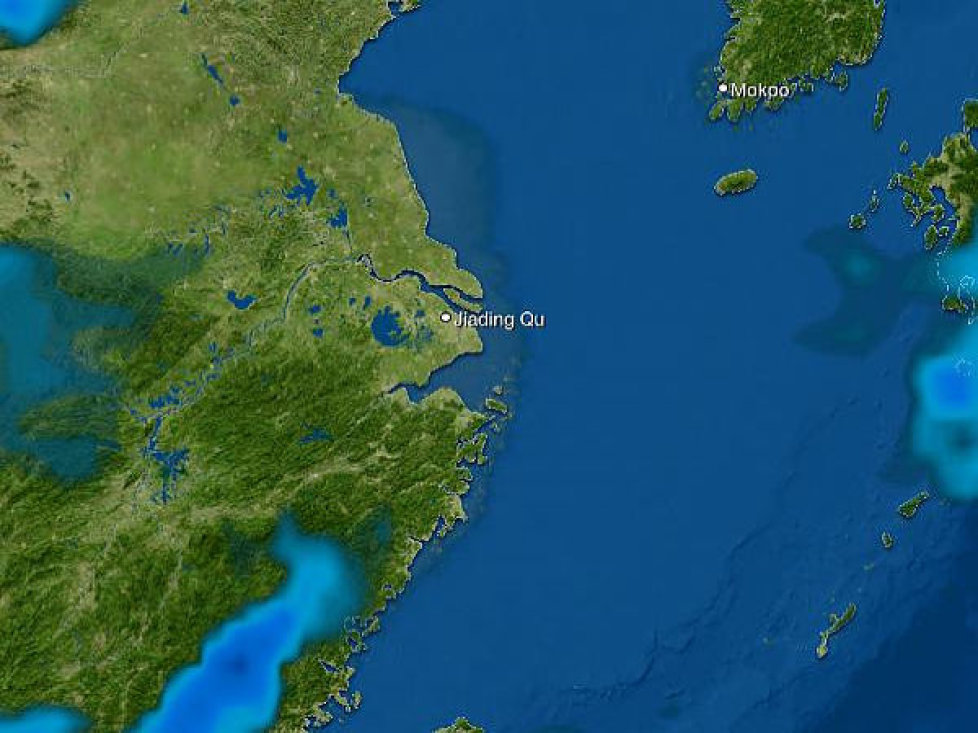Regen-Satellitenprognose für den Renntag in Schanghai