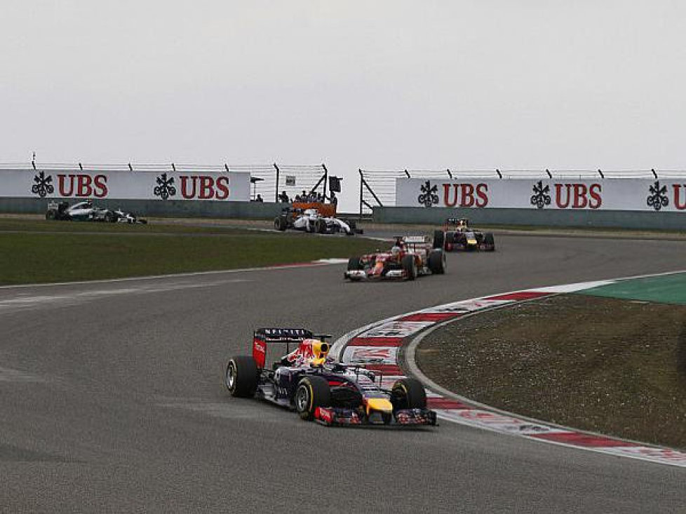 Sebastian Vettel, Fernando Alonso, Daniel Ricciardo, Felipe Massa